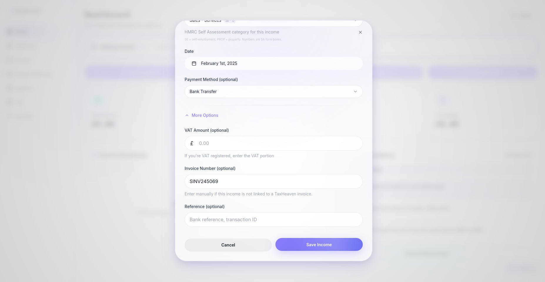 Screenshots from TaxHeaven
