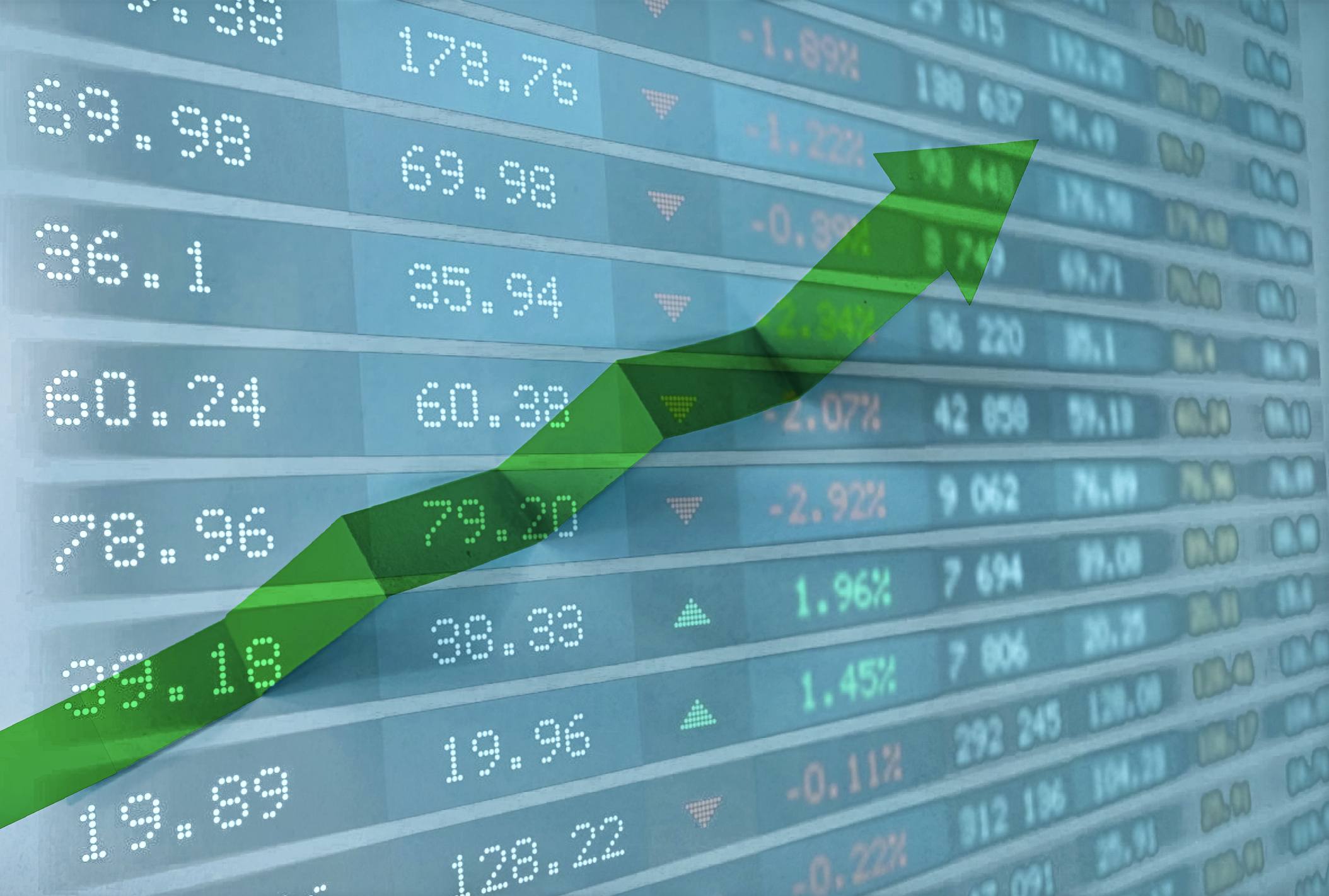 Graphic illustration to suggest technology-based investing