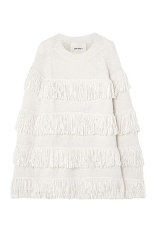 Agneta Fringed Cashmere-Blend Bouclé Sweater