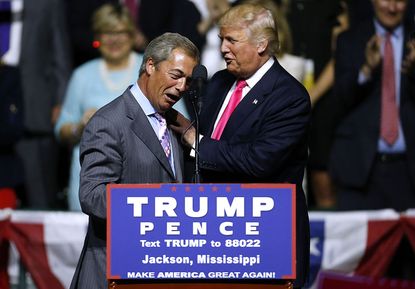 Donald Trump and Nigel Farage palling around