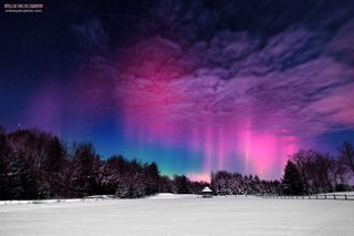 The northern lights come in an array of colors, like this stunning show above Maine.