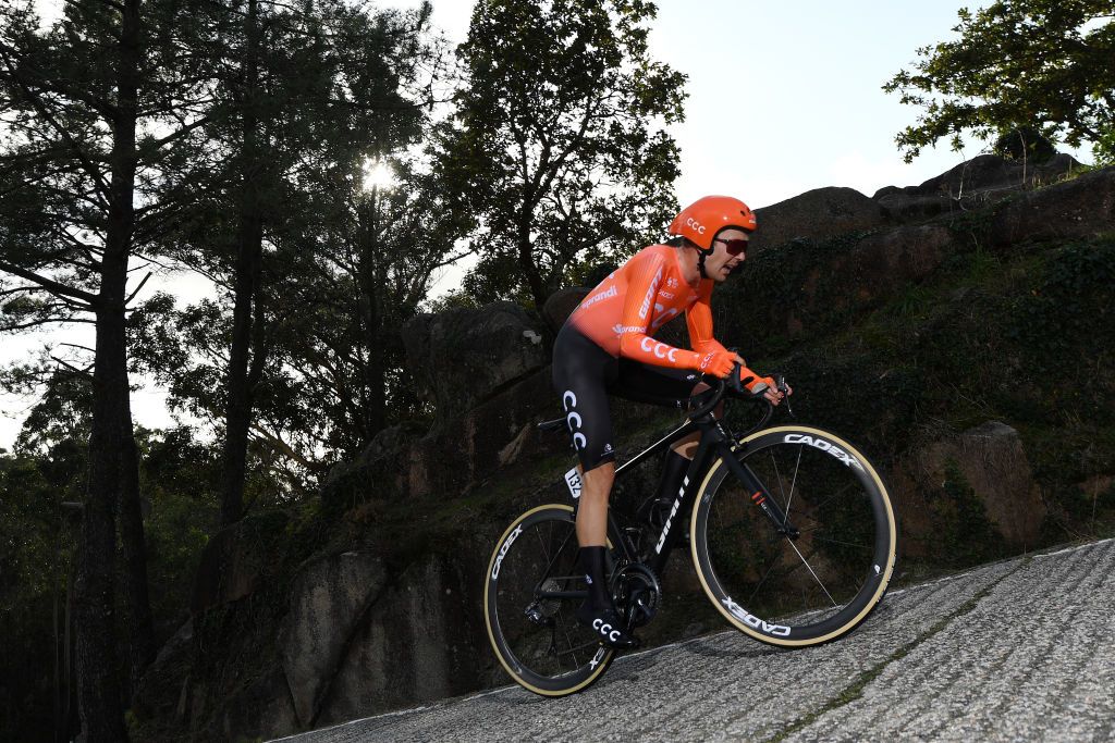 MIRADOR DE ZARO DUMBRA SPAIN NOVEMBER 03 William Barta of The United States and CCC Team during the 75th Tour of Spain 2020 Stage 13 a 337km Individual Time Trial stage from Muros to Mirador de zaro Dumbra 278m ITT lavuelta LaVuelta20 La Vuelta on November 03 2020 in Mirador de zaro Dumbra Spain Photo by David RamosGetty Images