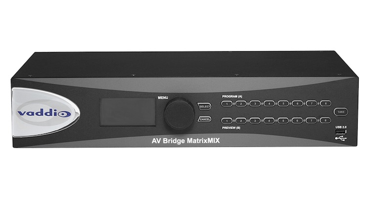 Vaddio Ships AV Bridge MatrixMIX Multipurpose AV Switcher