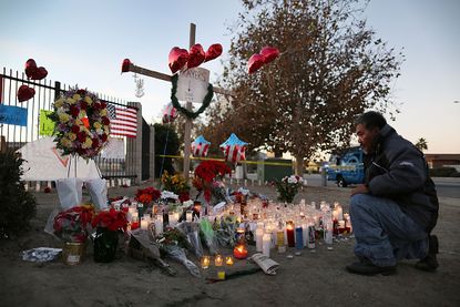 A memorial for victims of the Dec. 2 San Bernardino shooting.