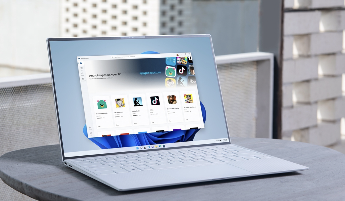 an image of Android apps on a Windows 11 laptop