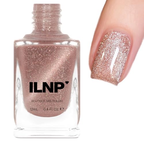 Ilnp Teddy - Light Teddy Bear Brown Magnetic Holographic Nail Polish