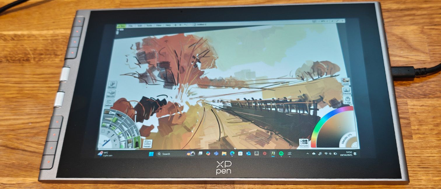 XPen Artist 12 (3rd gen) review: tablet on a wooden table