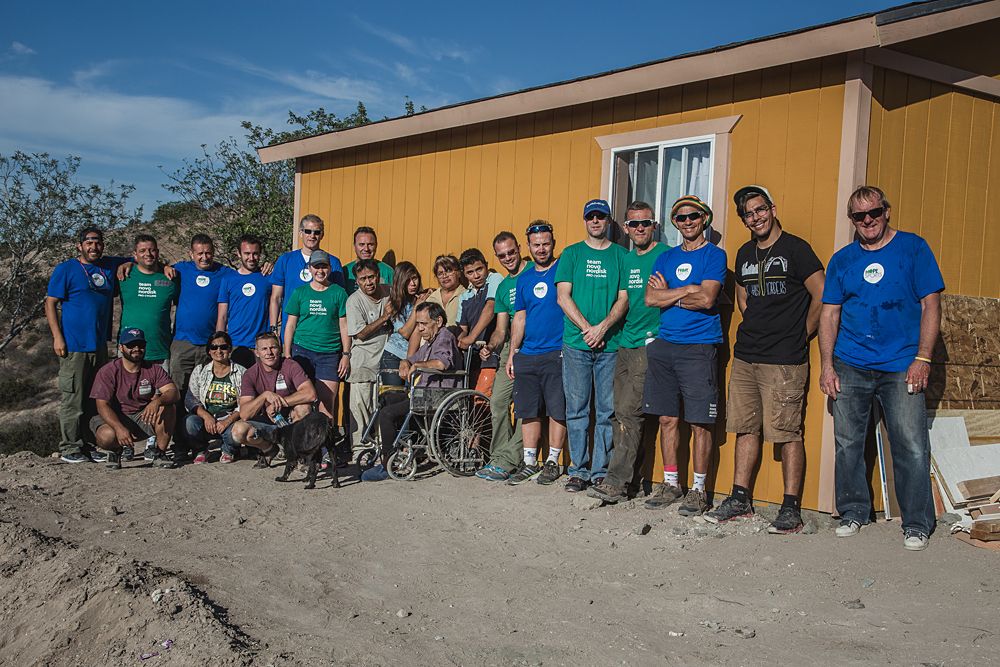 Novo Nordisk bond over building homes for poor families in Rosarito, Mexico.
