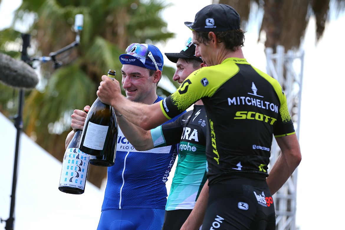 A toast from the podium finishers