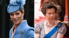 Zara Tindall wore Princess Anne's brooch at the coronation - and it has a special connection to King Charles, too