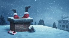 Santa coming down the chimney