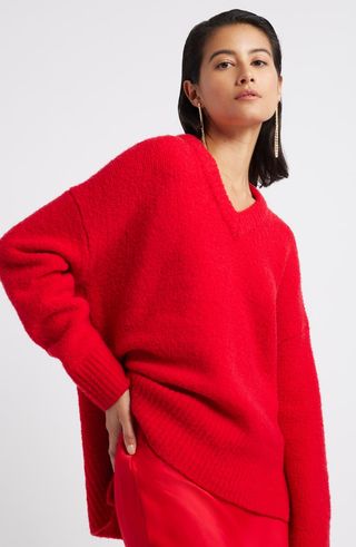 Wool Blend V-Neck Sweater