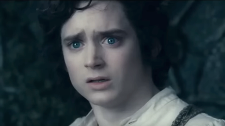elijah wood as frodo in the lord of the rings: the fellowship of the ring