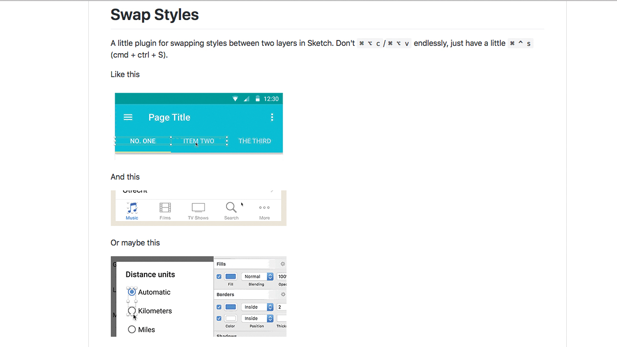 swap styles plugin