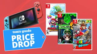 Nintendo Switch console and Mario games