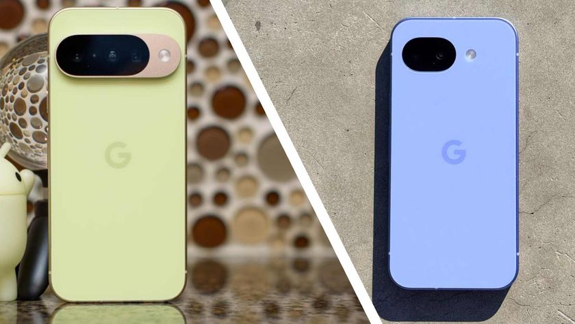 The Google Pixel 10 on the left, and the Pixel 10a on the right.