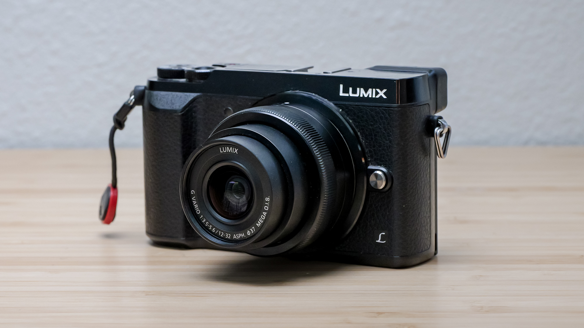 The Lumix GX85 on a worktop
