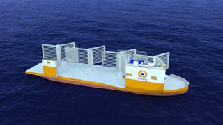 ocean energy turbine installation