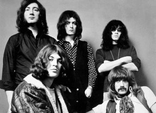 Deep Purple’s Mark II line-up posing for a photograph in 1970