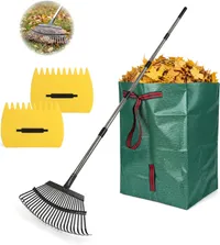 Ajimy Store Heavy Duty Metal Rake Set