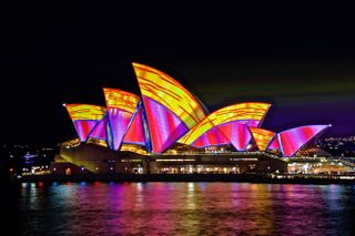 Vivid Sydney light display on the Opera House