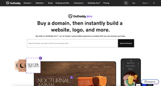 screenshot of GoDaddy Airo homepage