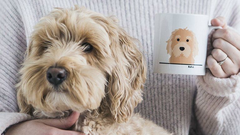 Not on the High Street gift: Personalised ‘All You Need Is Love And A Dog’ Mug by HEATHER ALSTEAD DESIGN