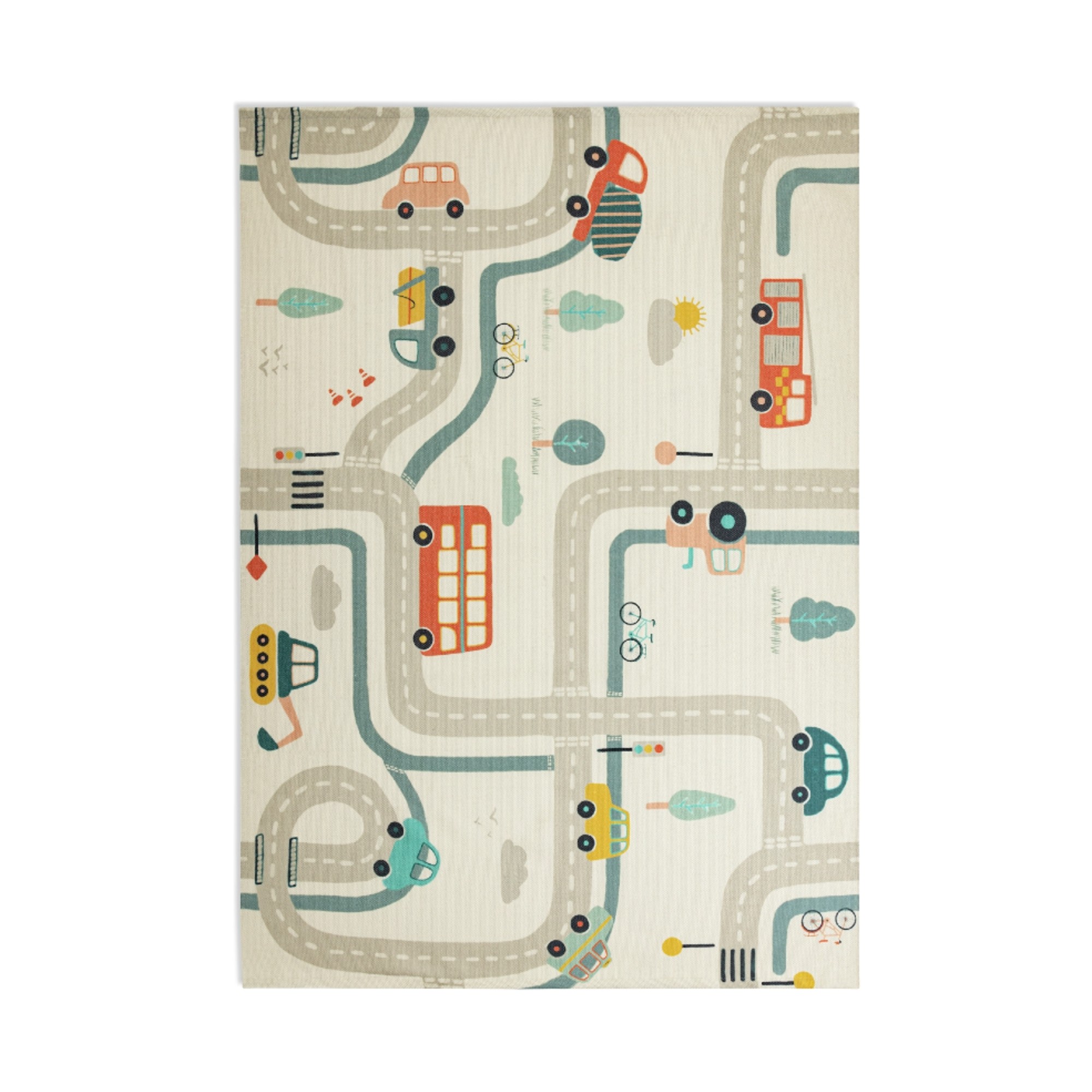 Habitat Kids Transport Print Natural Flatweave Rug