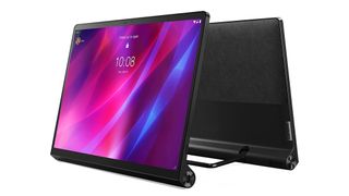 A Lenovo Yoga Tab 13 against a white background