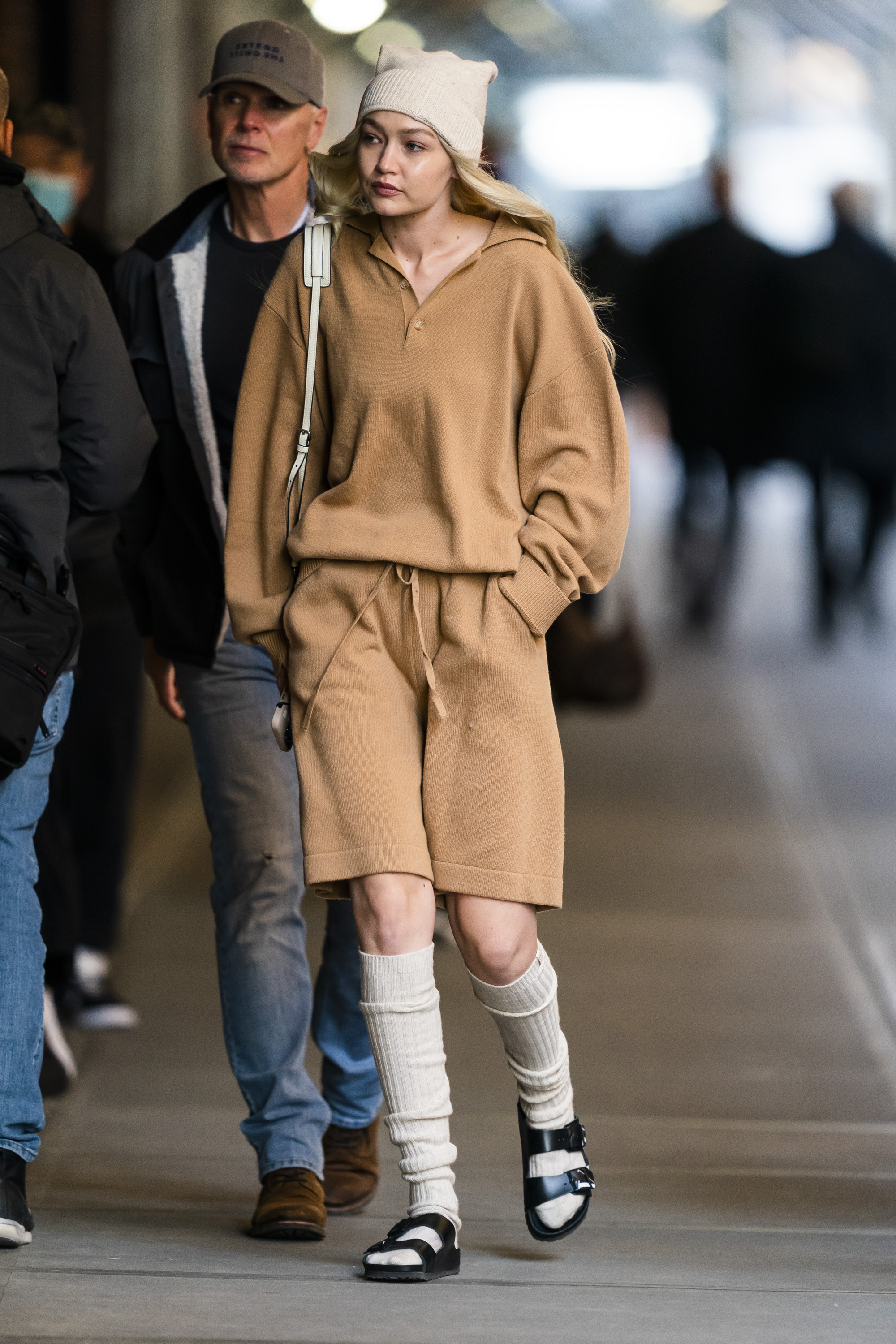 Gigi Hadid wore socks with sandals in 2022