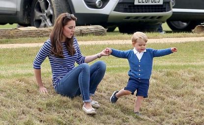 Prince George in his Crocs.