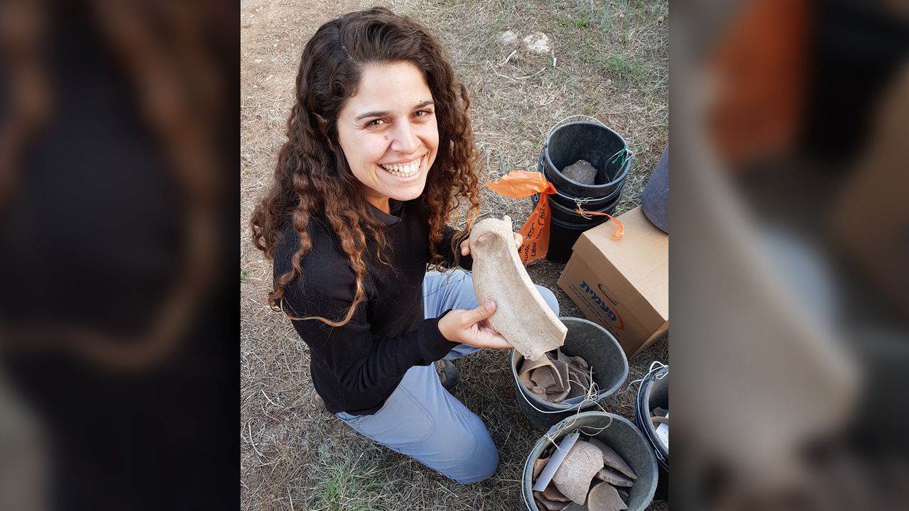 Hundreds of pottery pieces were found at the site.