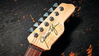 A James Tyler Guitars headstock design