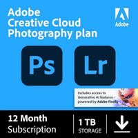 Adobe Creative Cloud Photography Plan [1-Year] w/ 1TB Cloud Storage