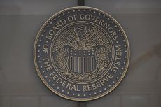 Closeup of the seal for the US Federal Reserve board of governors