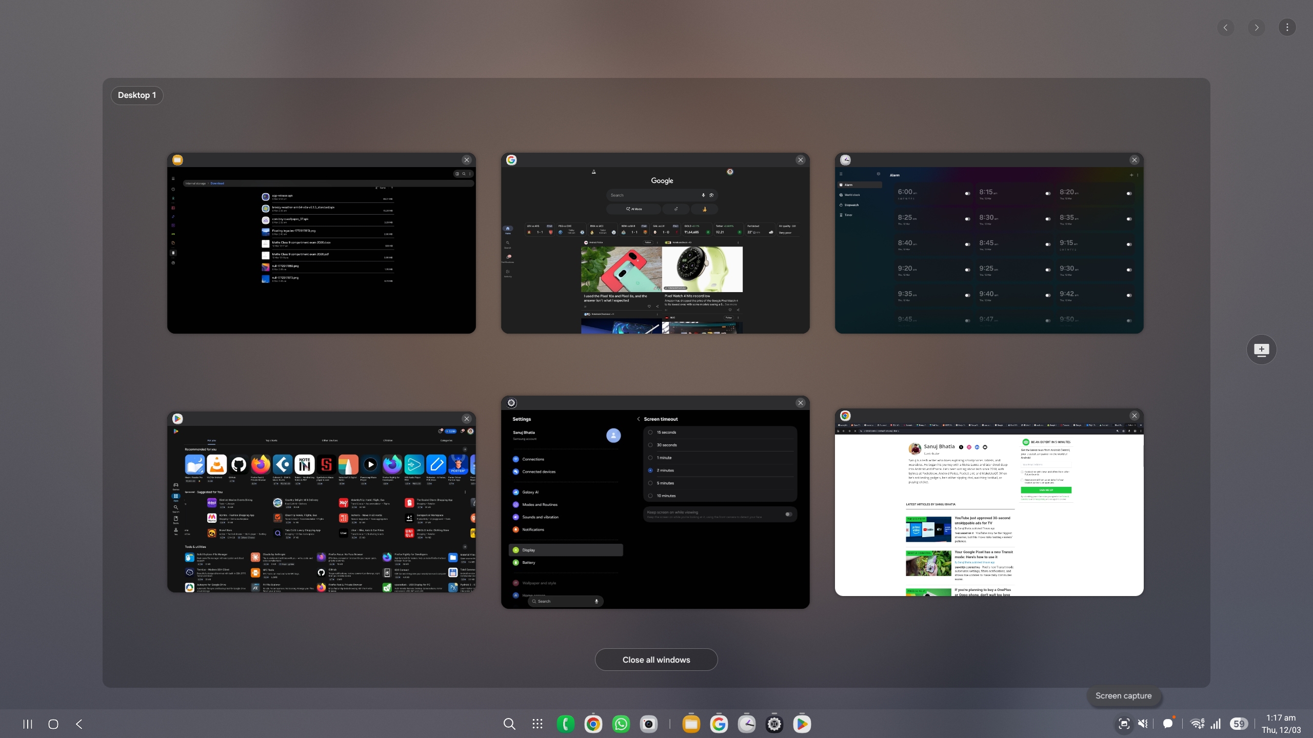 Samsung DeX on Galaxy S26 Ultra screenshots