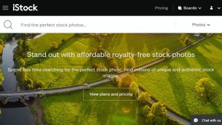 best stock photo sites: iStock search page