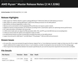 AMD Ryzen Master Release Notes 2.14.1.3286