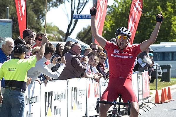 Keep punching: Drapac Porsche's Joseph Lewis takes out stage eight in George Town.