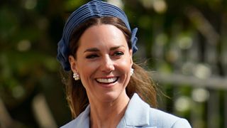 Catherine, Duchess of Cambridge attends the Easter Matins Service at St George's Chapel at Windsor Castle on April 17, 2022 in Windsor, England.