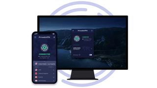PrivadoVPN app running on mobile and PC