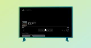 Spotify has introduced a "dark mode" for TVs, which dim the display with minimal bits of information.