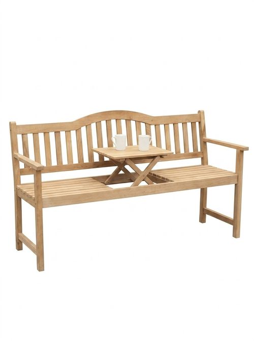 Richmond Acacia Wood Bench With Pop Up Table