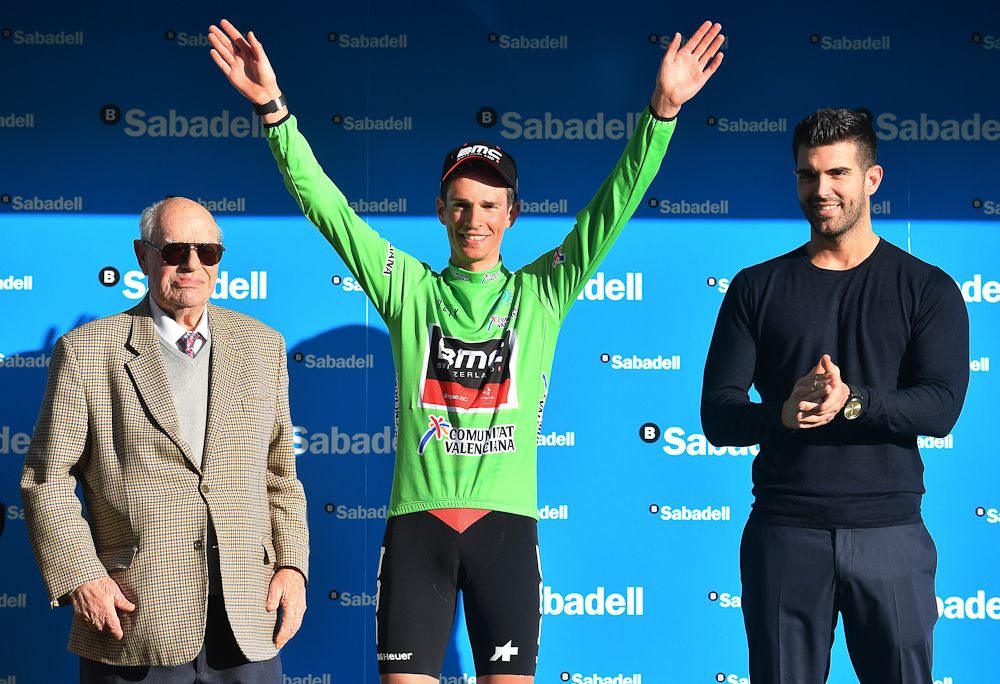Manuel Senni in green at the Volta a La Valenciana