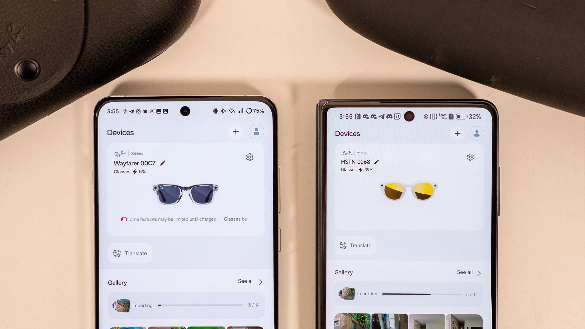 Looking at the battery life for Ray-Ban Meta Smart Glasses and Oakley Meta HSTN smart glasses in the Meta AI app