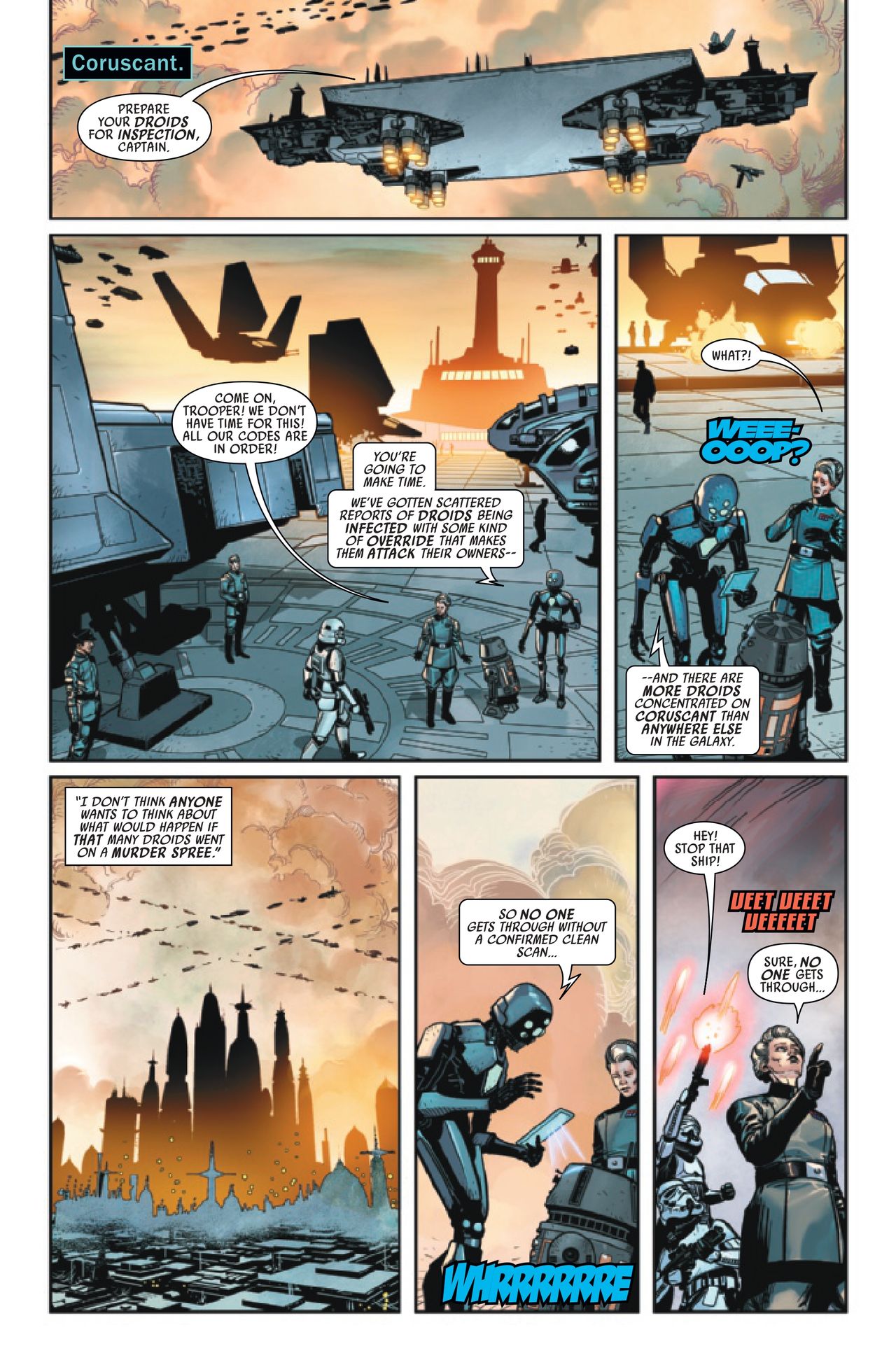Pages from Star Wars: Darth Vader #40.