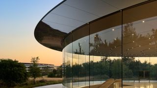 An image shared by Apple CEO Tim Cook on Twitter, showing Apple Park at sunrise