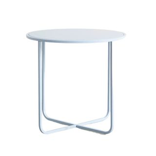 A side table in blue