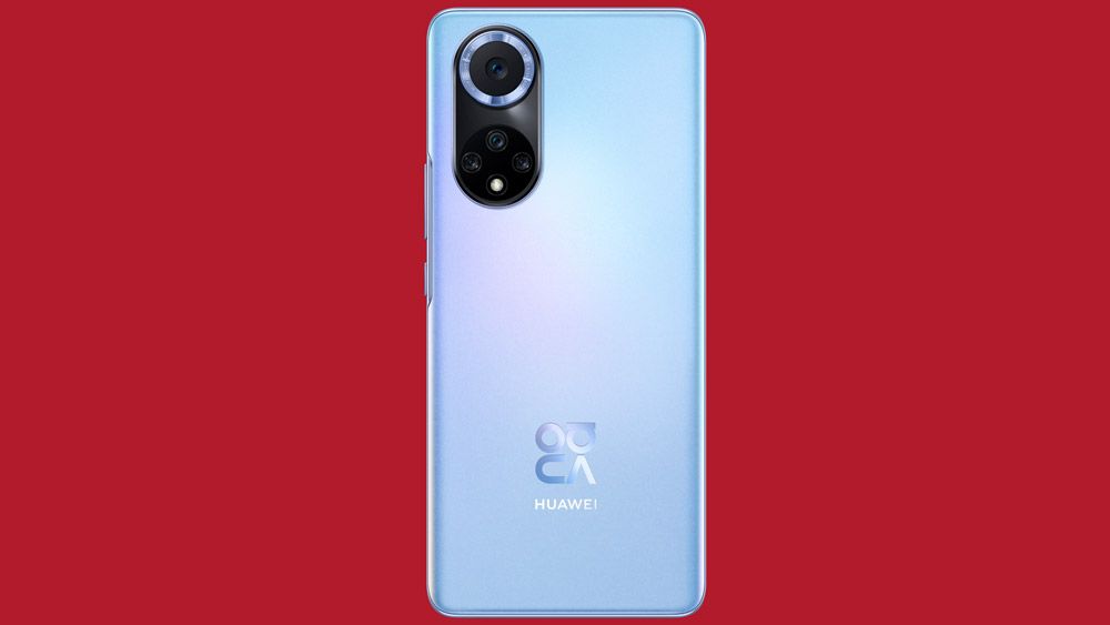 Huawei Nova 9 on a red background