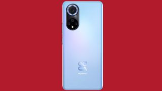 Huawei Nova 9 on a red background